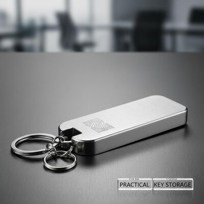 Portachiavi in lega di zinco, costruzione durevole, OEM ODM, adatto per branding personalizzato e pratico porta chiavi
