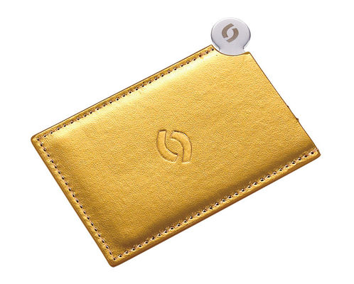 Προσαρμοσμένο λογότυπο PU Pocket Mirror με αναδιπλούμενο σχεδιασμό και μεγέθυνση 1x