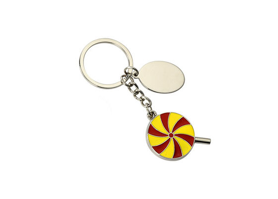 Lollipop σμάλτων χαριτωμένος μετάλλων βασικός αλυσίδων χρώματος σίδηρος μπρελόκ επιστολών πετρελαίου ασημένιος