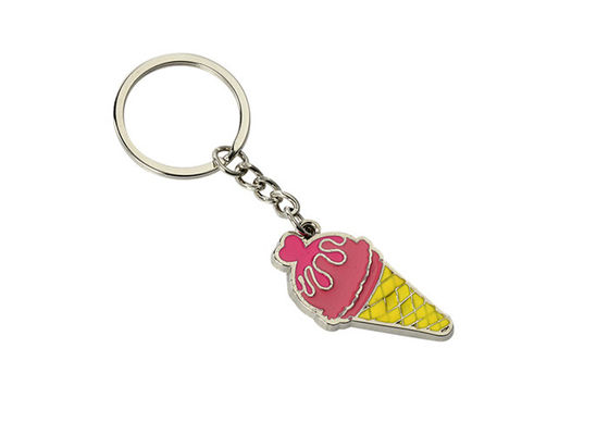 Pantone σμάλτων χαριτωμένο αυτοκίνητο Keychains κραμάτων ψευδάργυρου αλυσίδων παγωτού βασικό