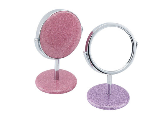 PU Imega λάμποντας καθρέφτης δύο Makeup κύκλων - πλαισιωμένος καλλυντικός χαριτωμένος περιστρέψιμος