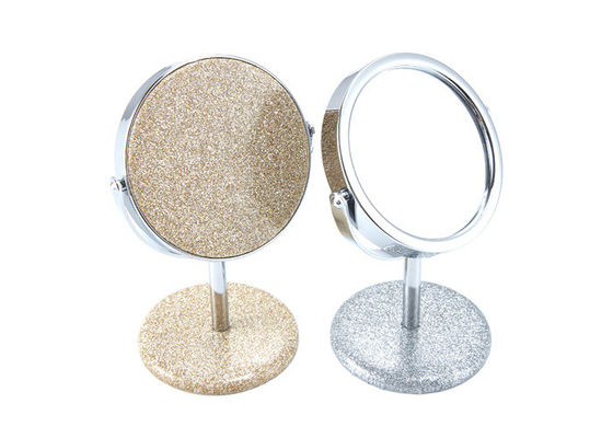 PU Imega λάμποντας καθρέφτης δύο Makeup κύκλων - πλαισιωμένος καλλυντικός χαριτωμένος περιστρέψιμος